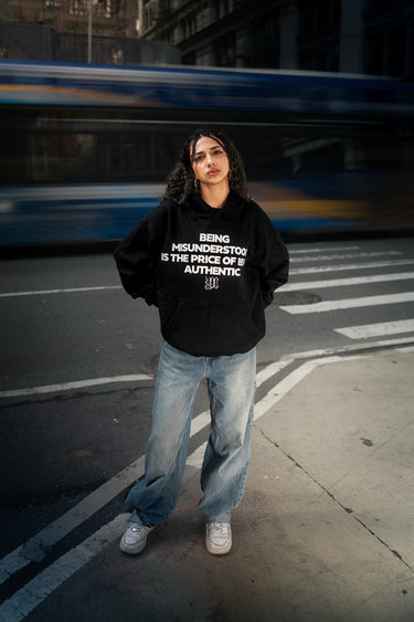 Authentic Hoodie Black – Premium Streetwear Pullover Hoodie for Men & Women, Heavyweight Cotton Fleece Sweatshirt